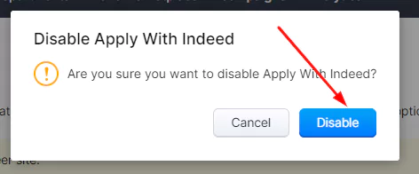 Disable Apply With Indeed Button